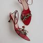 Vintage Prada Rose Sandals 40