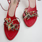 Vintage Prada Rose Sandals 40