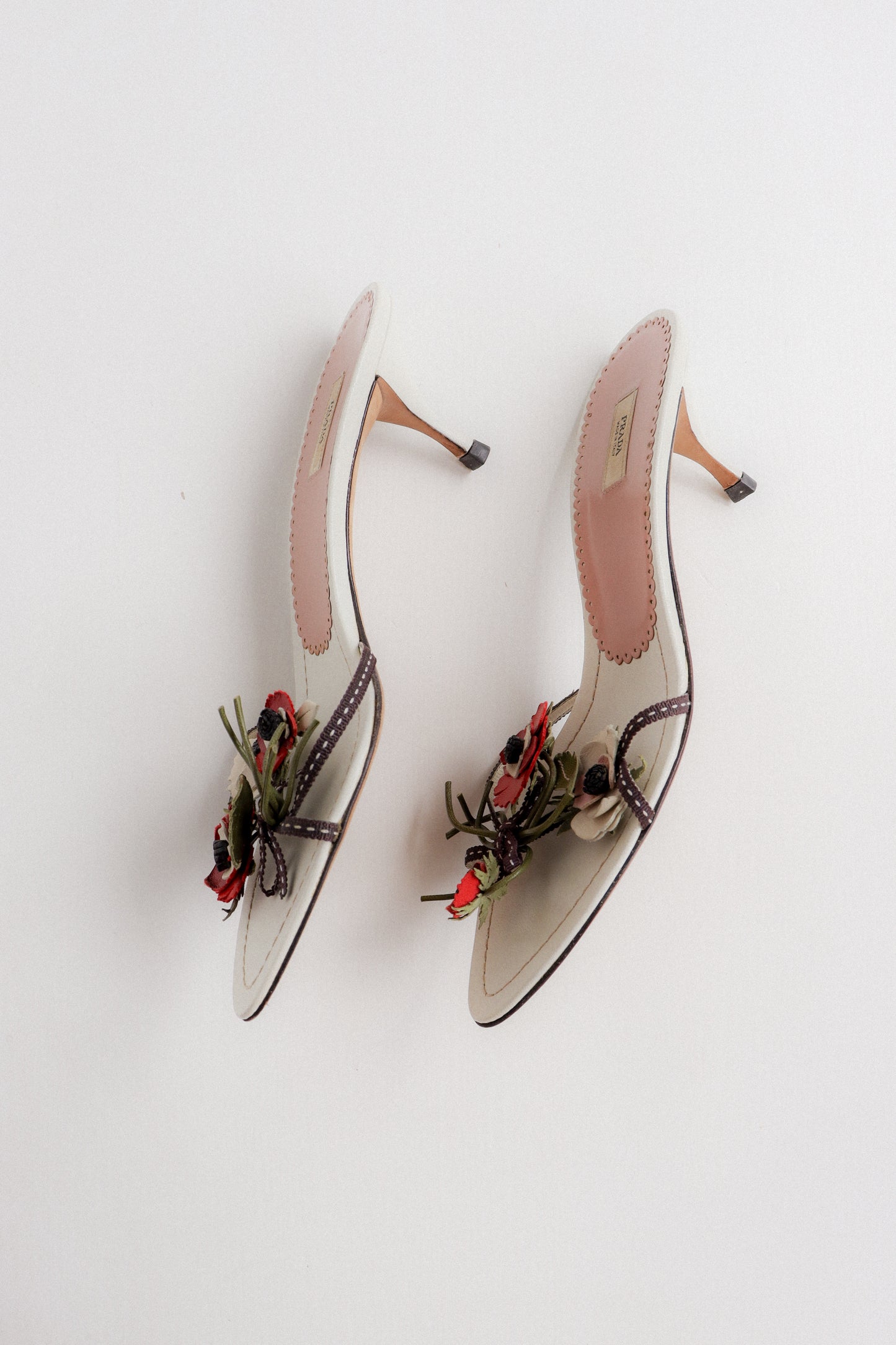 Vintage Prada Poppy Mules 37.5