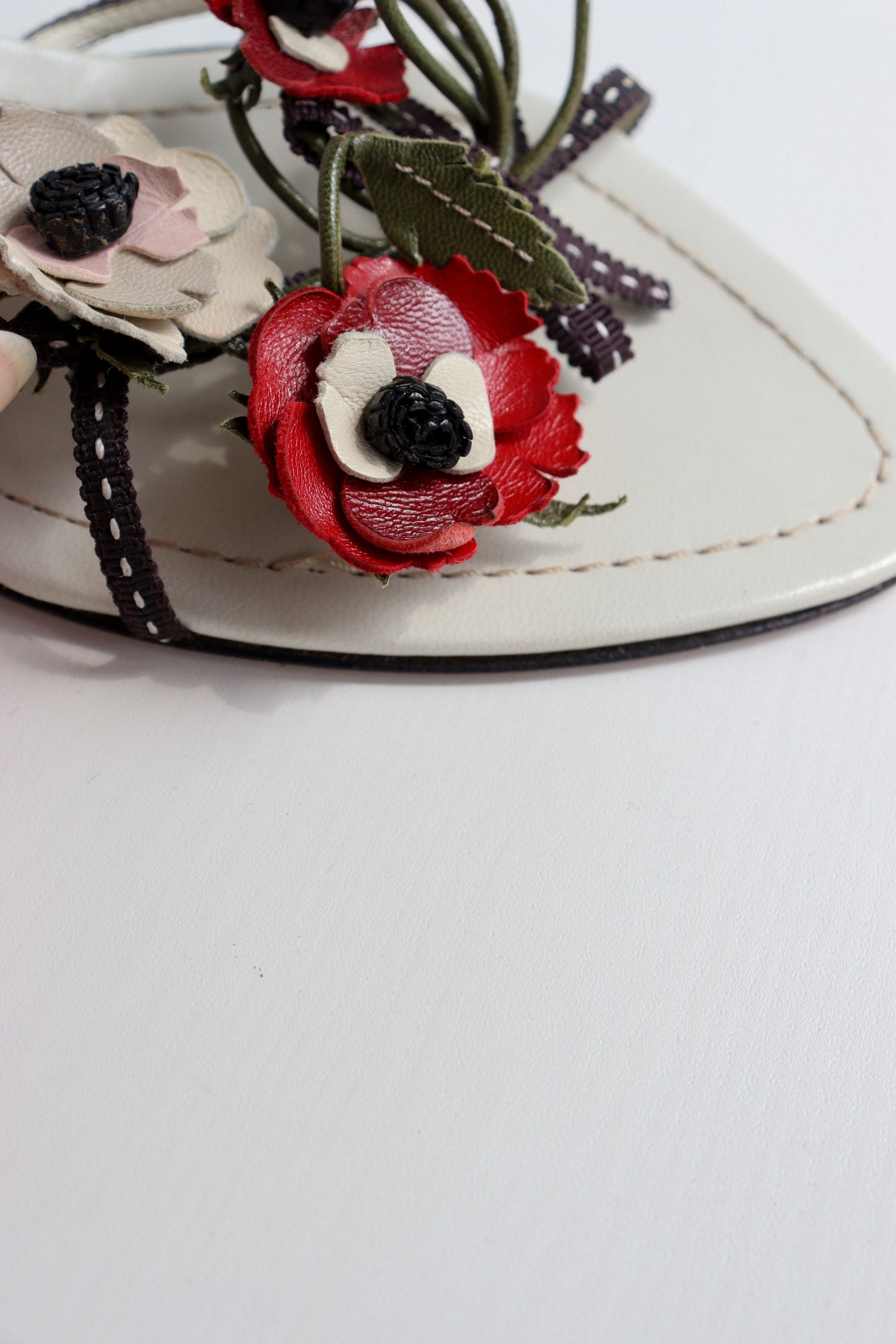 Vintage Prada Poppy Mules 37.5