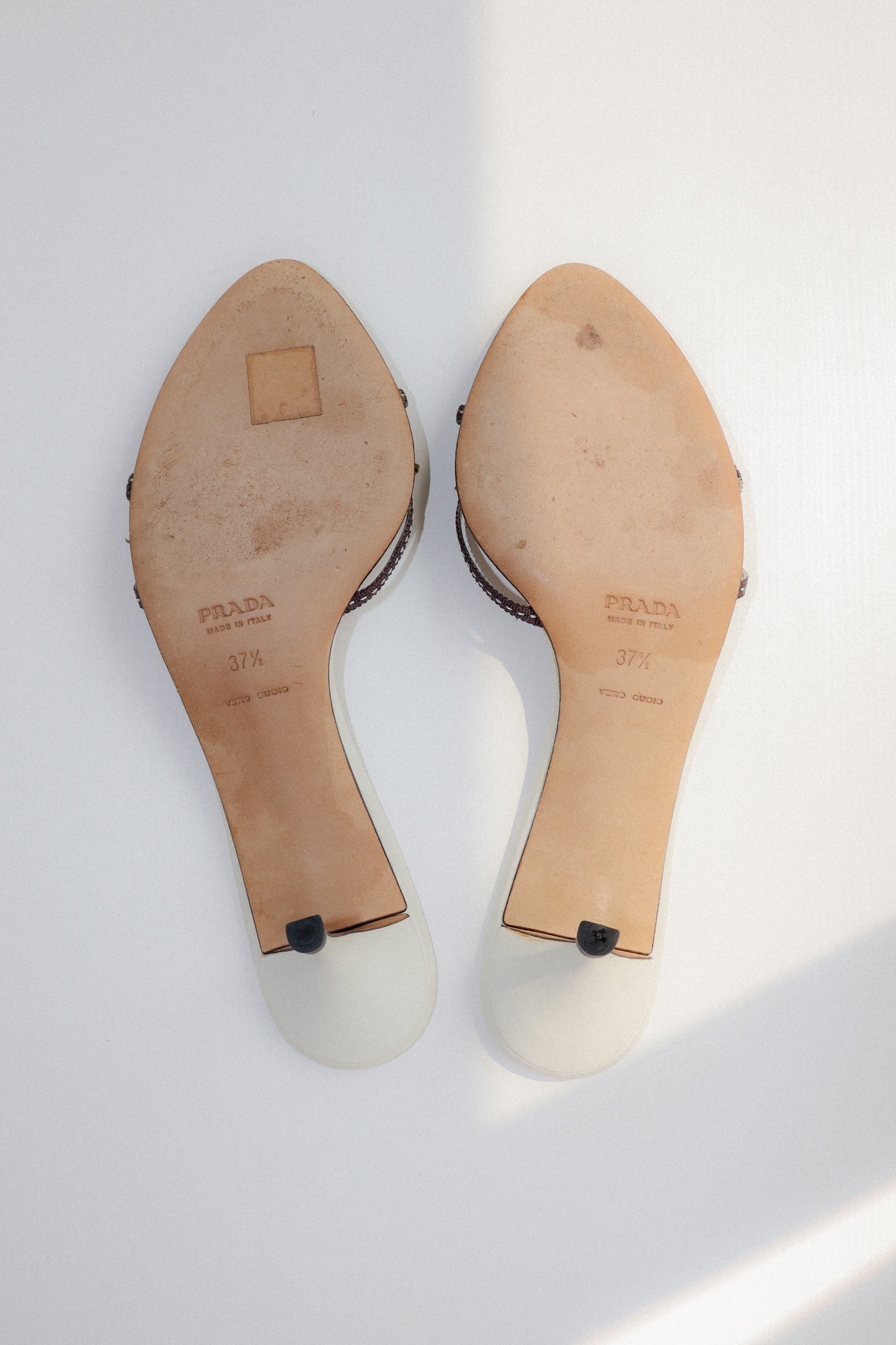 Vintage Prada Poppy Mules 37.5