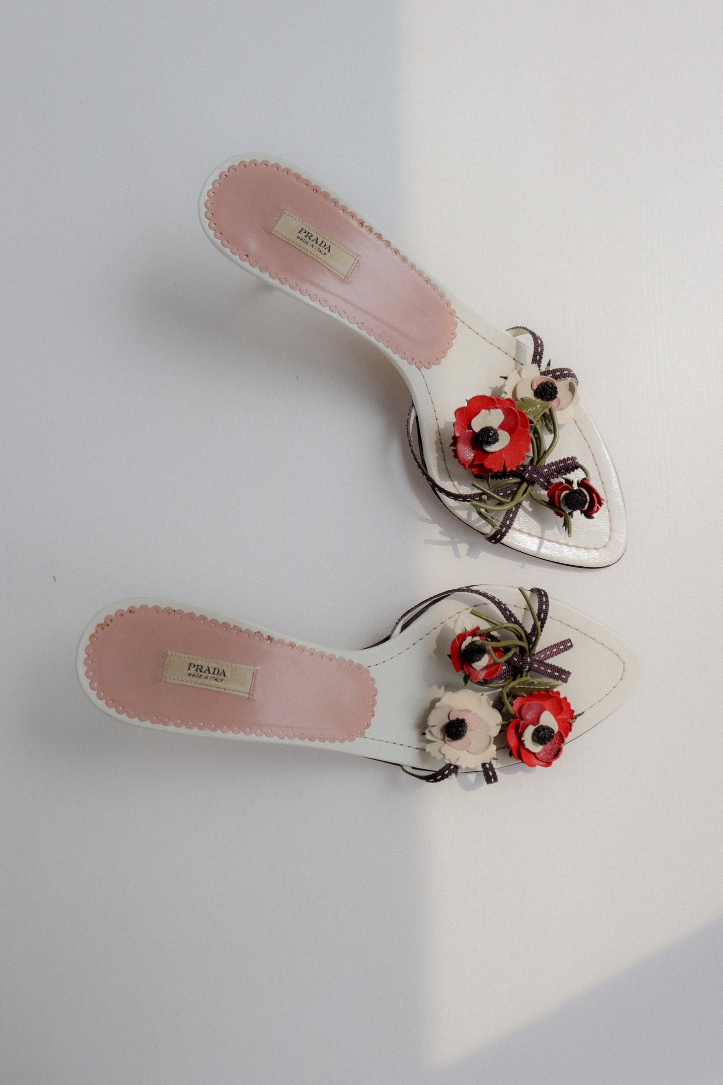Vintage Prada Poppy Mules 37.5