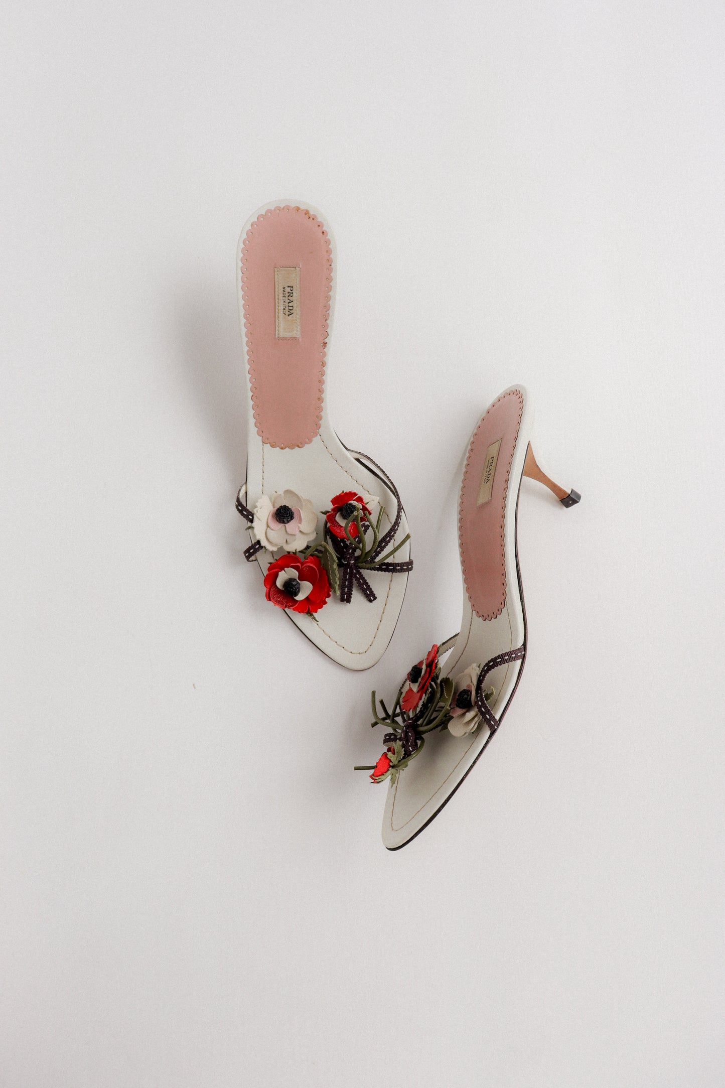 Vintage Prada Poppy Mules 37.5