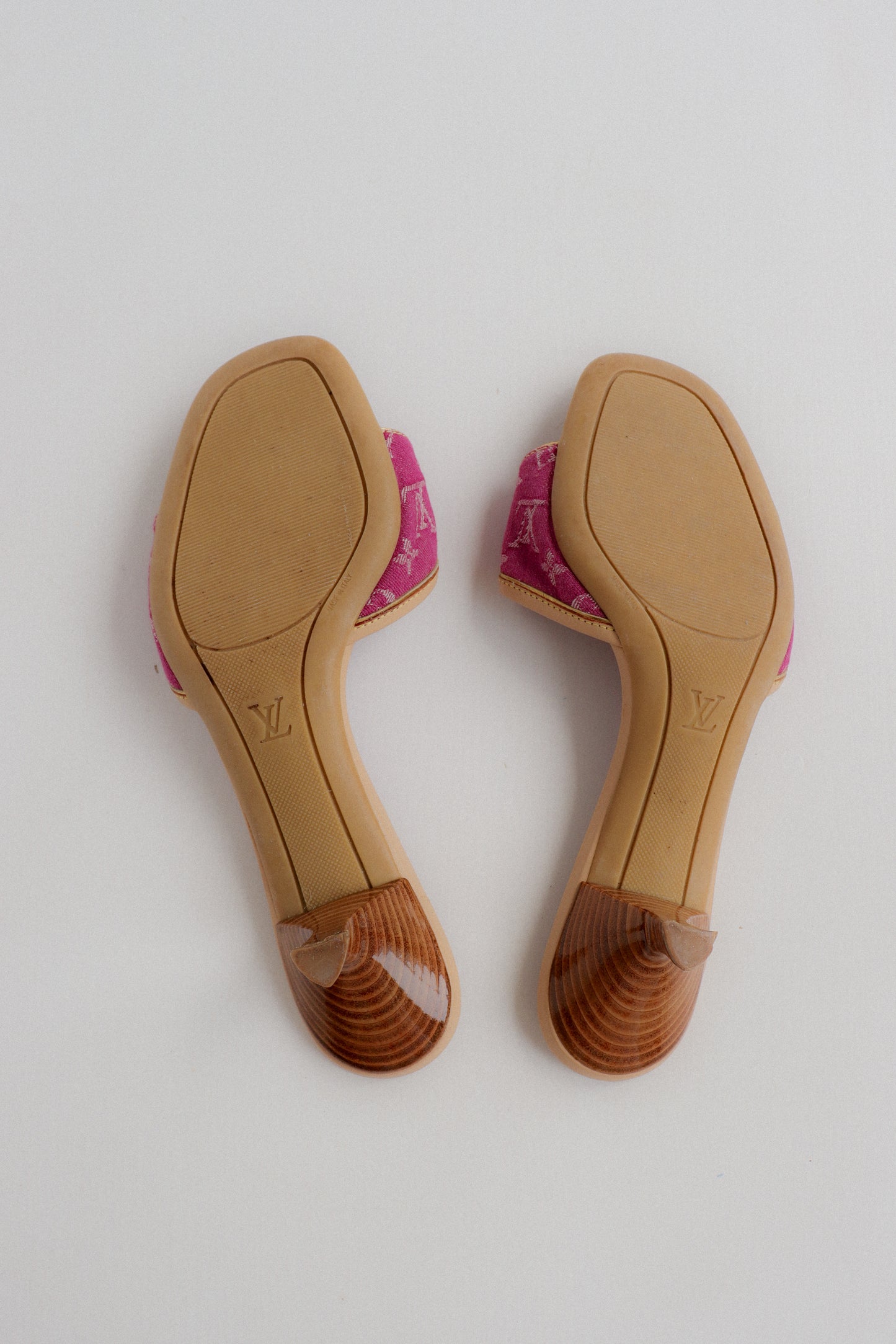 Vintage Louis Vuitton Denim Mules 37