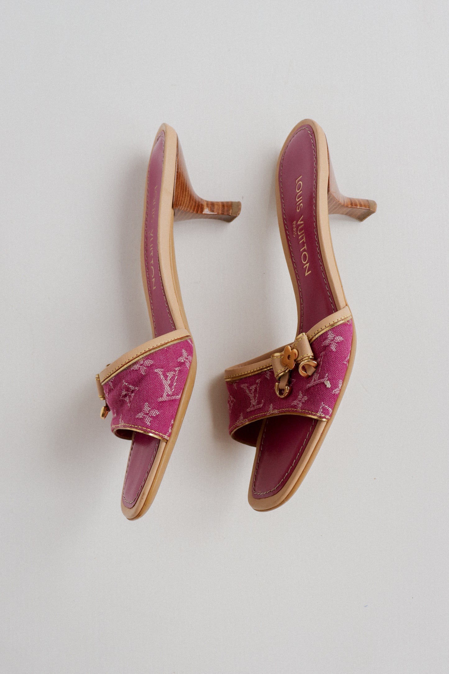 Vintage Louis Vuitton Denim Mules 37
