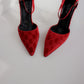 Vintage Gucci Velvet Monogram Heels 40