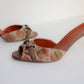 Vintage Gucci Raffia Horsebit Mules 39