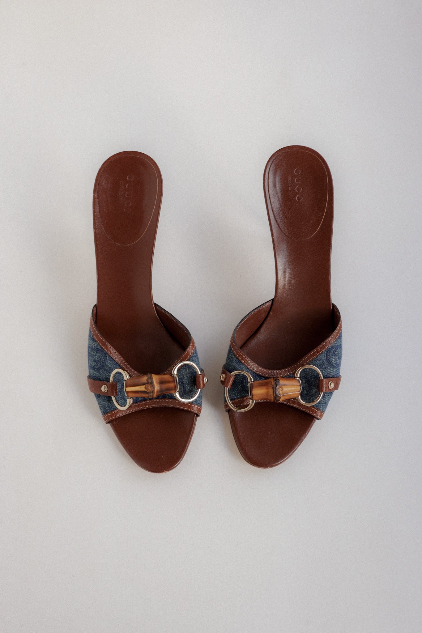 Vintage Gucci Bamboo Horsebit Mules 39