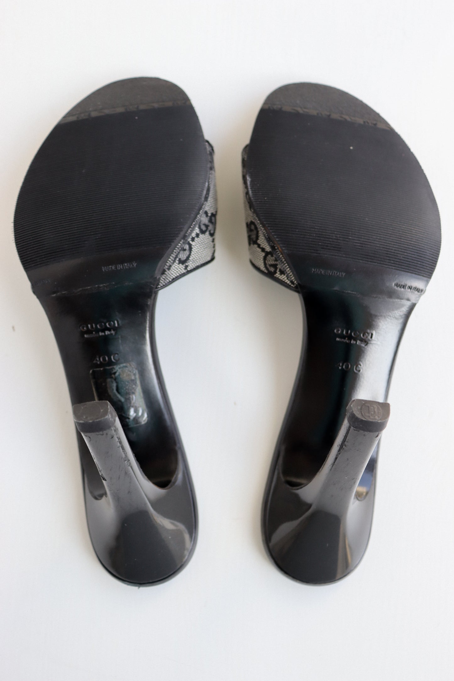 Vintage Gucci Monogram Mules 40