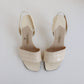 Vintage Chanel Chocolate Bar Slingbacks 36.5