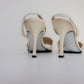 Vintage Chanel Chocolate Bar Slingbacks 36.5