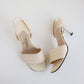 Vintage Chanel Chocolate Bar Slingbacks 36.5