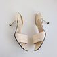 Vintage Chanel Chocolate Bar Slingbacks 36.5