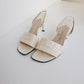 Vintage Chanel Chocolate Bar Slingbacks 36.5