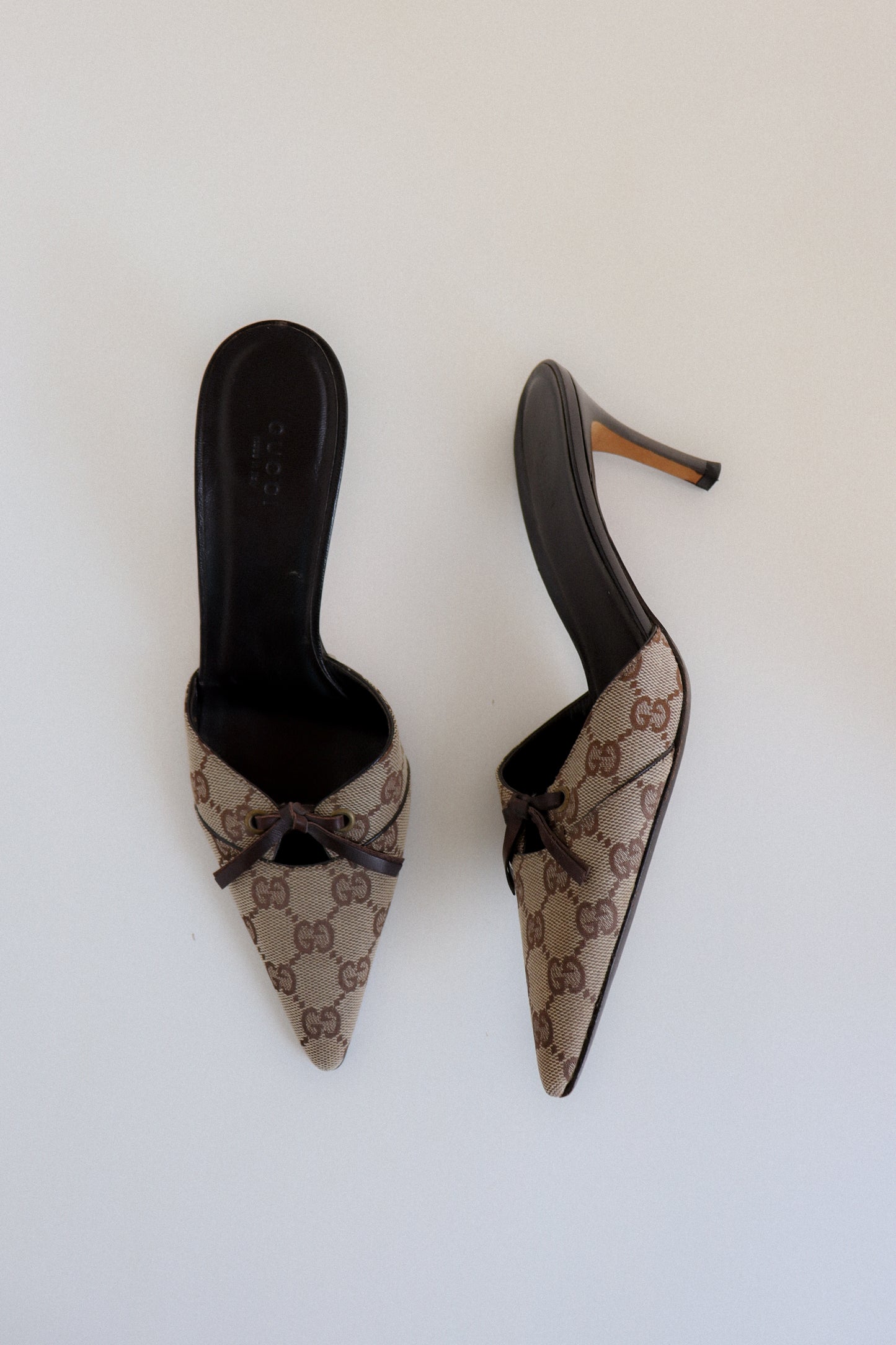 Vintage Gucci Mules Bow US 8