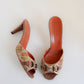 Vintage Gucci Raffia Horsebit Mules 39