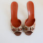 Vintage Gucci Raffia Horsebit Mules 39