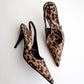 Vintage Dolce & Gabbana Leopard Slingbacks 37.5