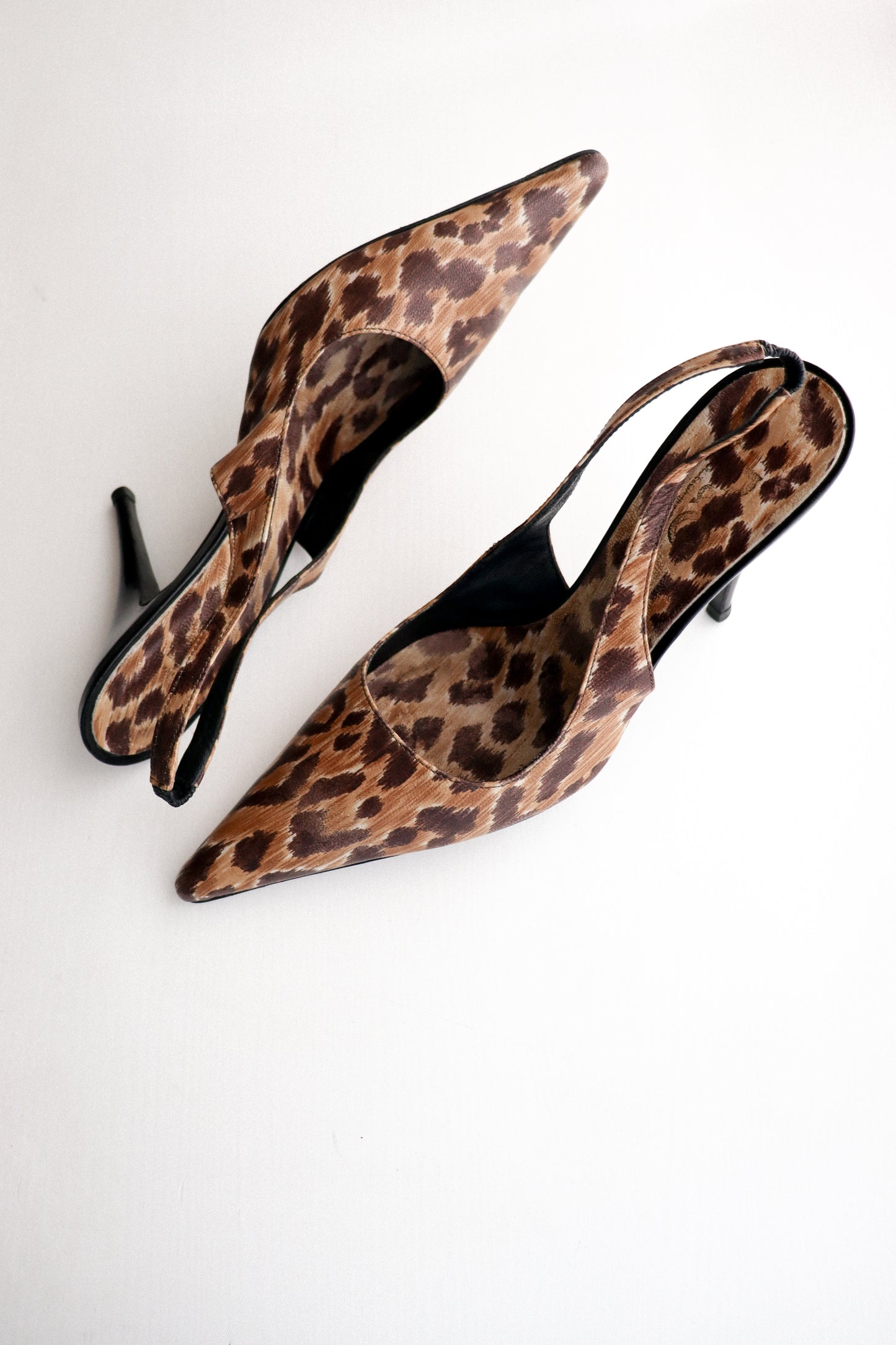 Vintage Dolce & Gabbana Leopard Slingbacks 37.5