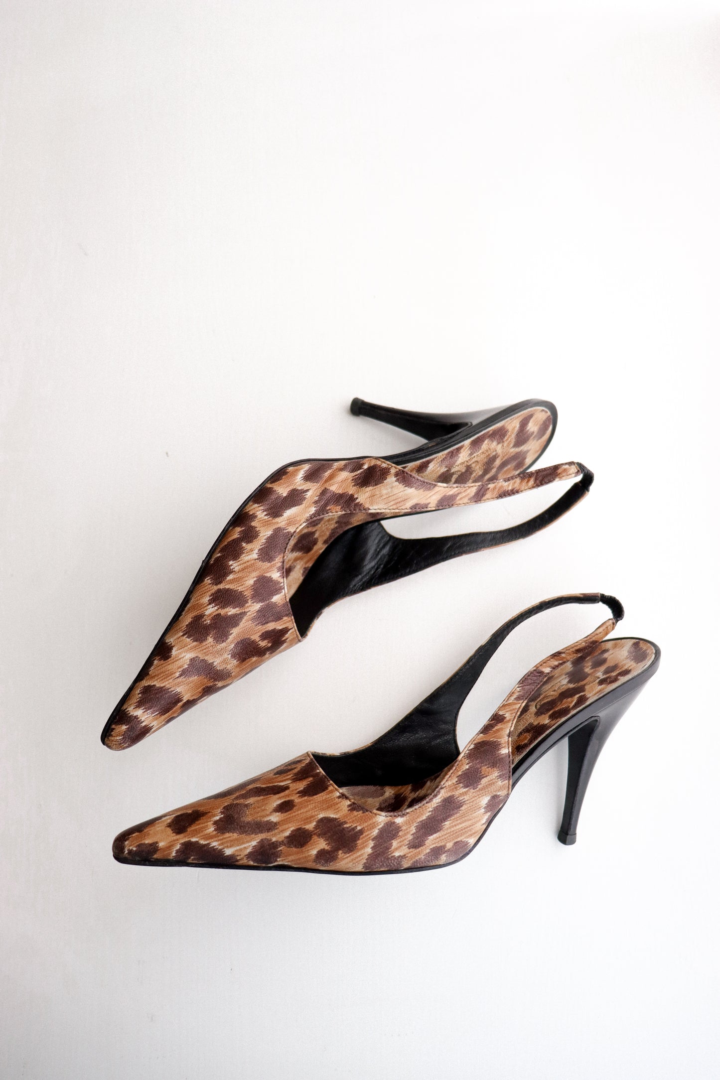 Vintage Dolce & Gabbana Leopard Slingbacks 37.5