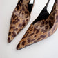 Vintage Dolce & Gabbana Leopard Slingbacks 37.5