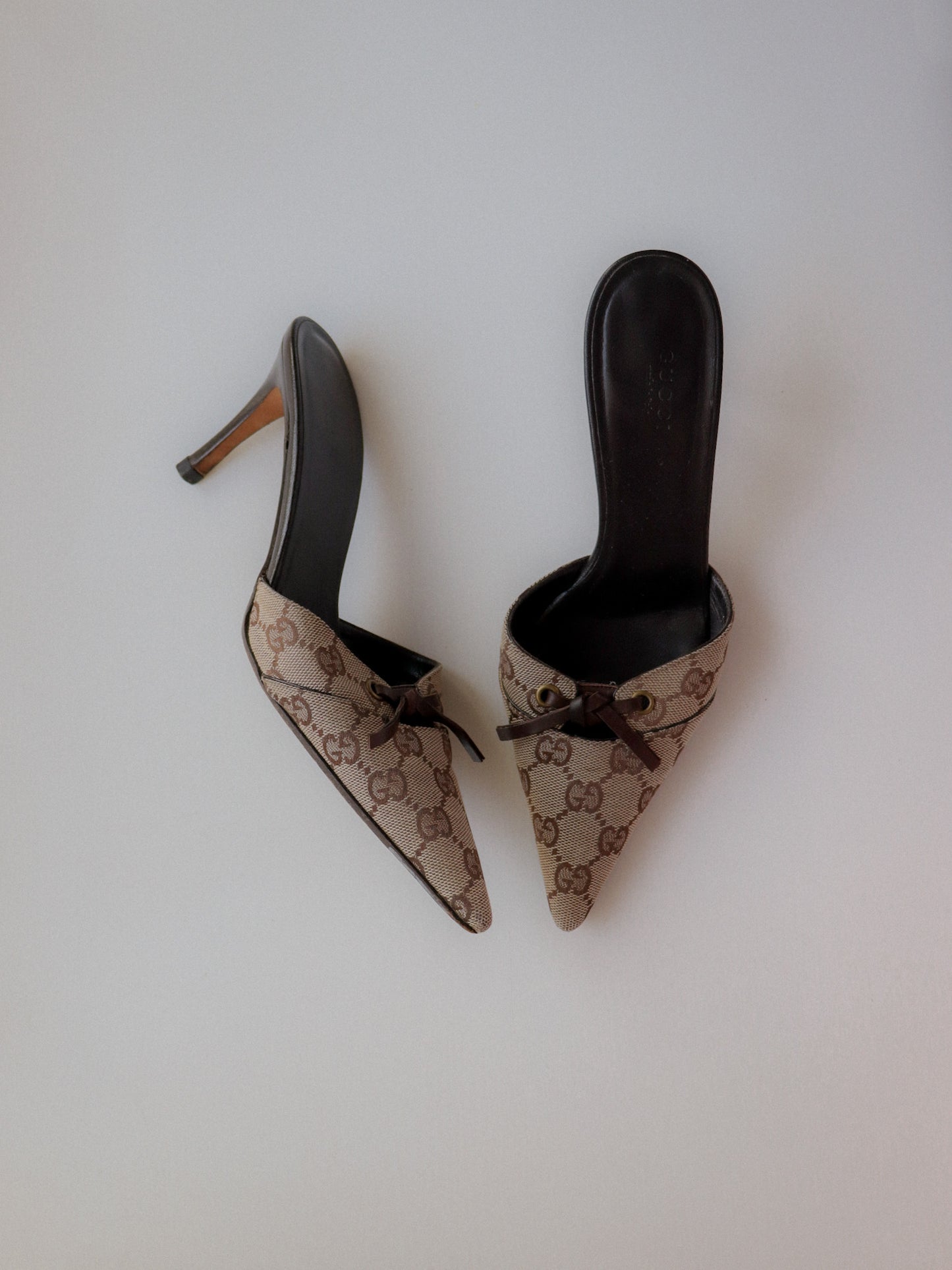 Vintage Gucci Bow Mules 37