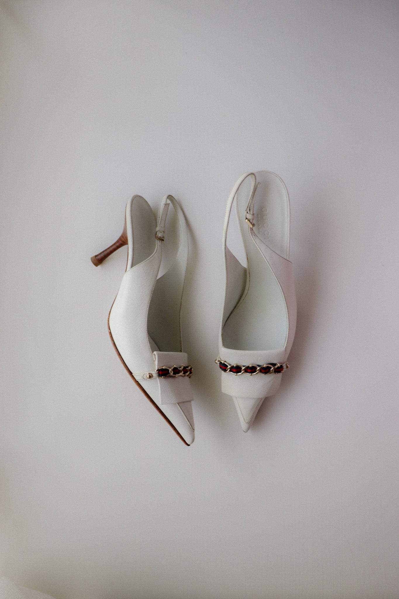 Vintage Gucci Chain Slingbacks 36