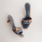 Vintage Louis Vuitton Denim Mules 36.5