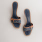 Vintage Louis Vuitton Denim Mules 36.5