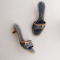 Vintage Louis Vuitton Denim Mules 36.5