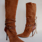 Vintage Gucci Suede Knee High Boots 36