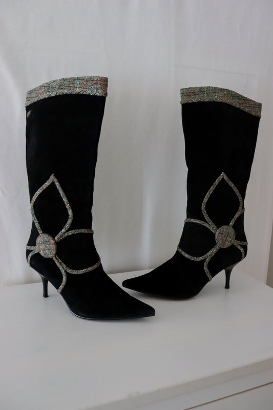Vintage Miss Sixty Floral Boots 39