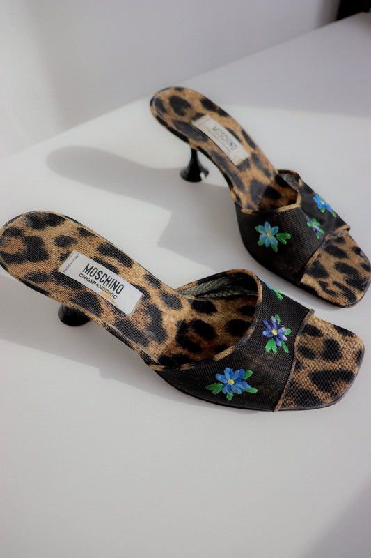 Vintage Moschino Floral Mules 36,5