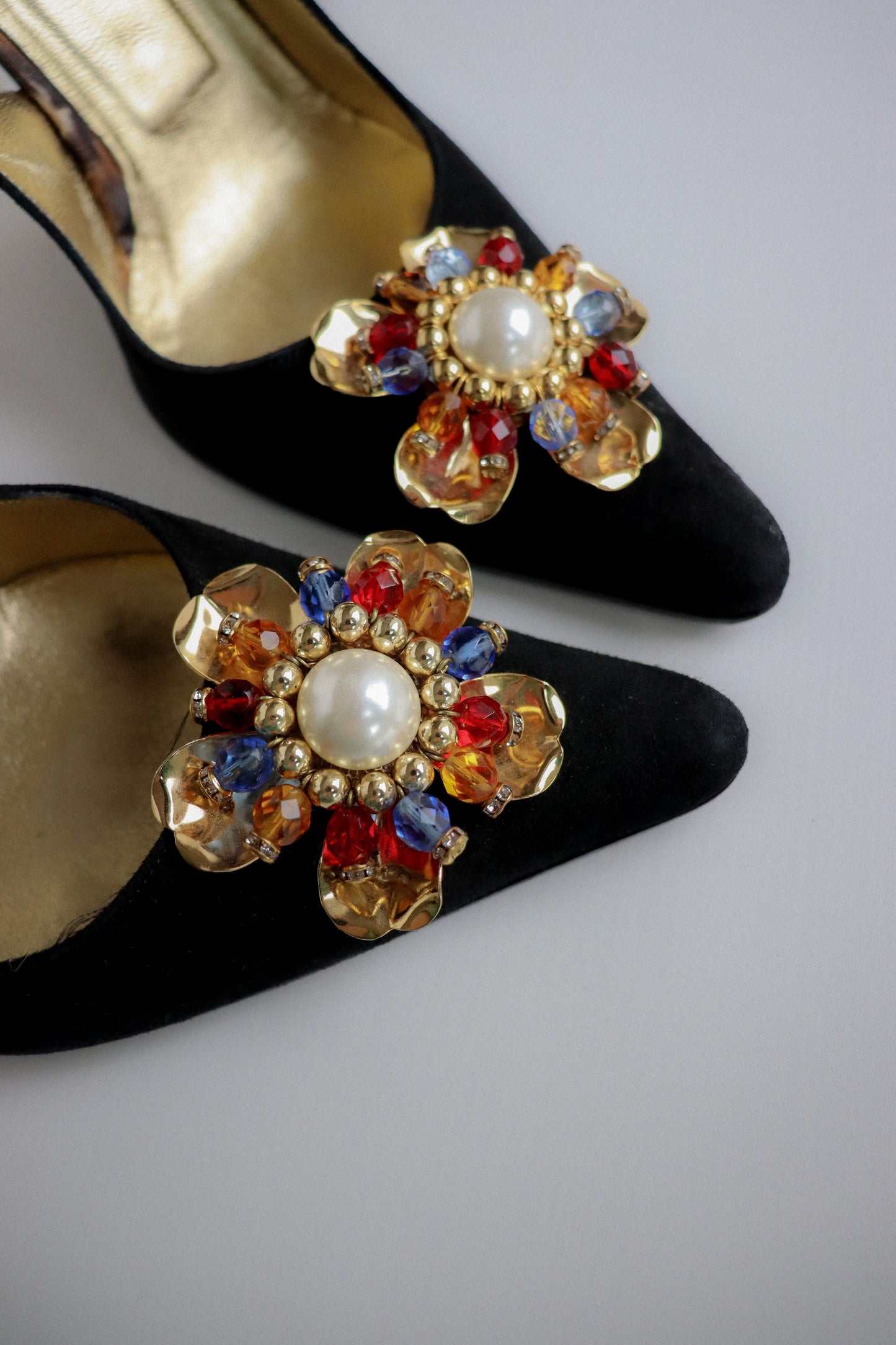 Vintage Dolce&Gabbana Floral Slingbacks 39